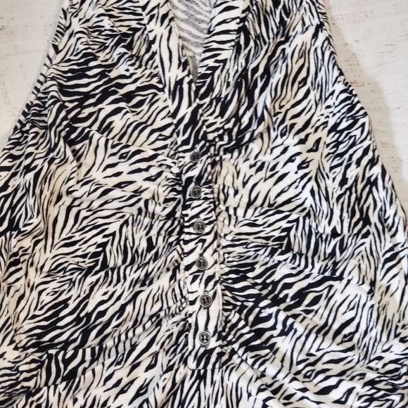 Free people sleeveless collar black and white - Picture 3 of 8